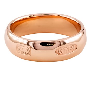 9ct Gold Cymru Rose Gold Wedding Ring Size S